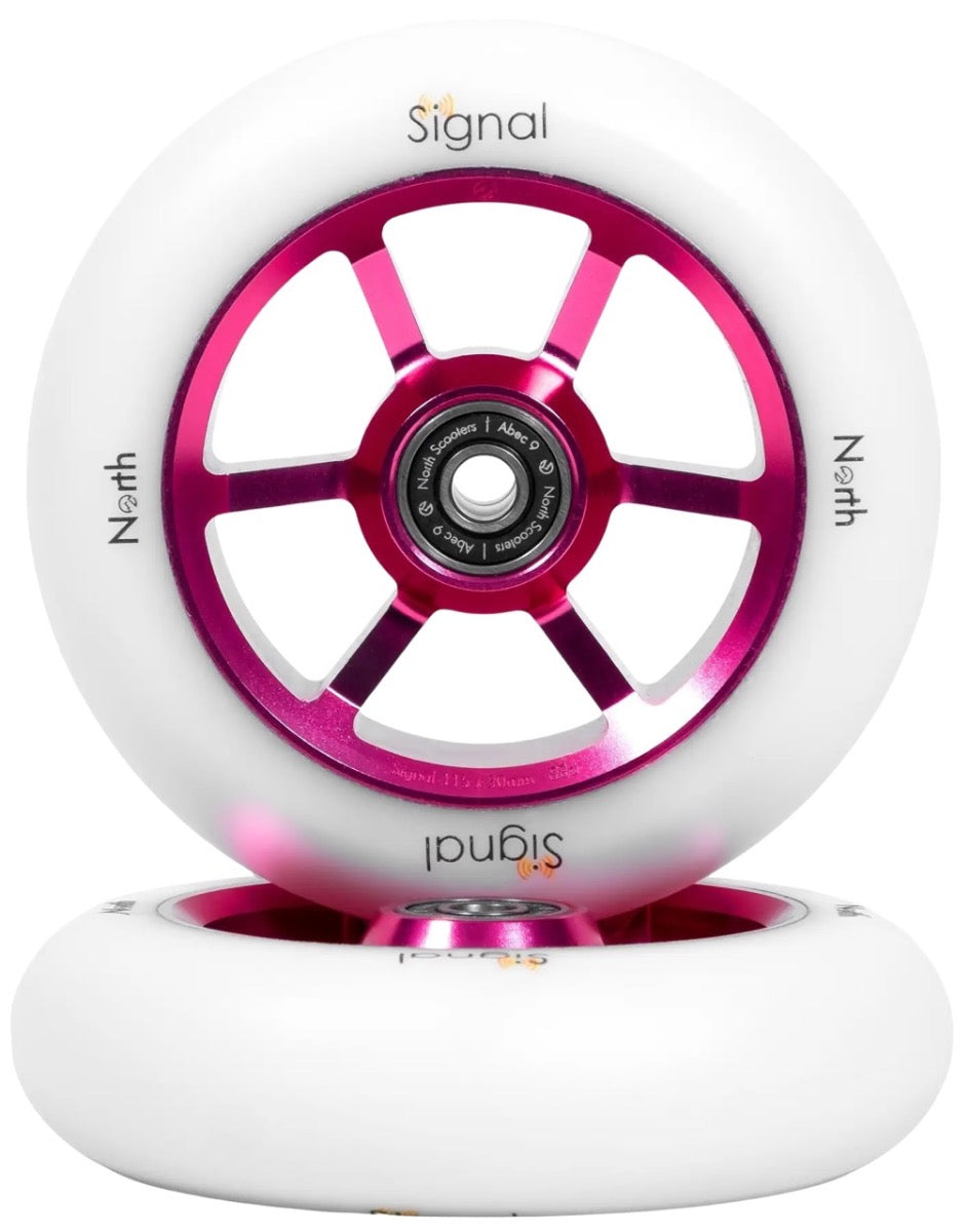 Kolečko North Signal V3 115 Magenta White